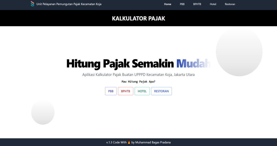 Kalkulator Pajak Website